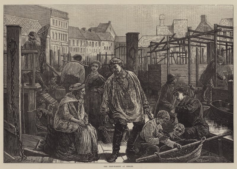 The Fish-Market at Berlin by Edward Frederick Brewtnall