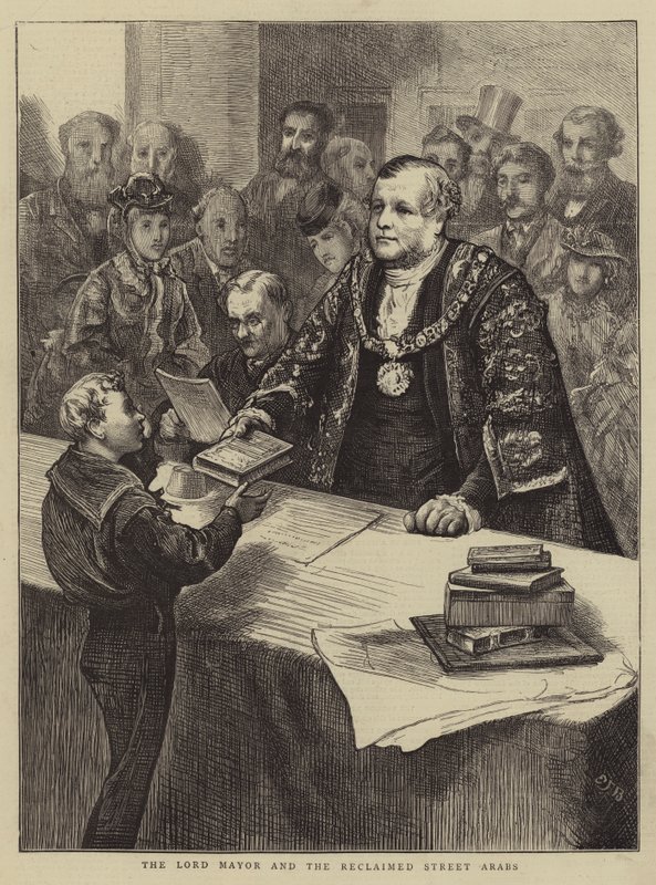 The Lord Mayor and the Reclaimed Street Arabs by Edward Frederick Brewtnall