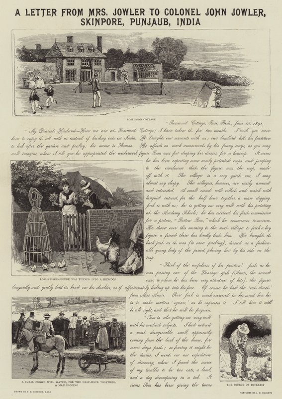 A Letter from Mrs Jowler to Colonel John Jowler, Skinpore, Punjaub, India by Edward Killingworth Johnson