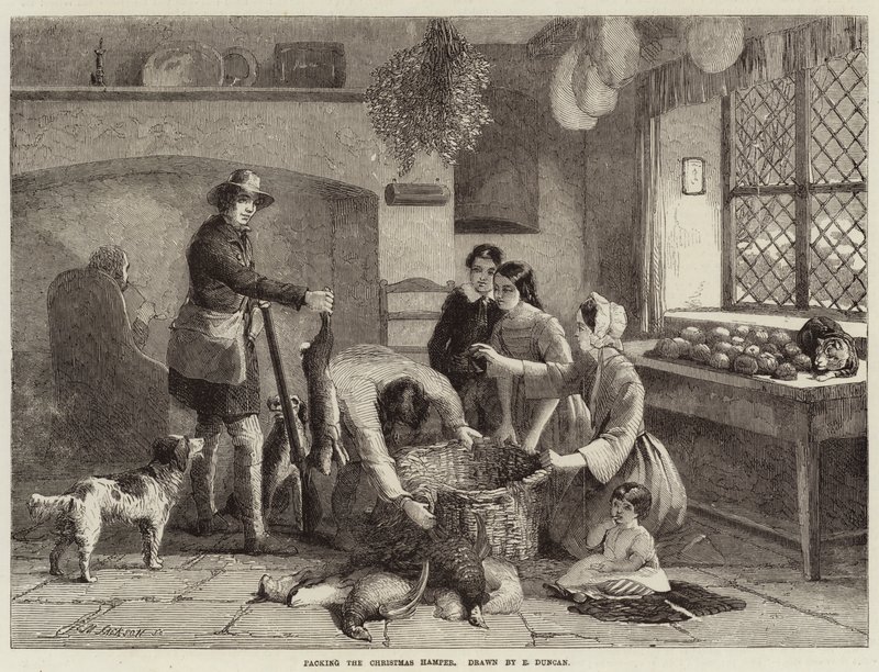 Packing the Christmas Hamper by Edward Duncan