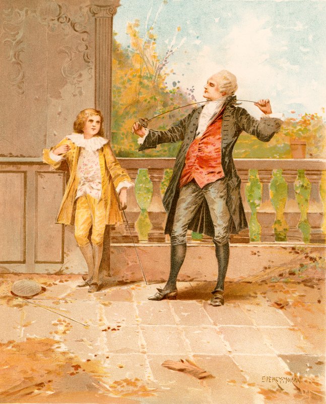 The Fencing Lesson by Edward Percy Moran