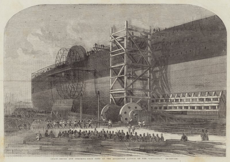 Chain-Drums and Checking-Gear used at the Attempted Launch of the Leviathan by Edwin Weedon