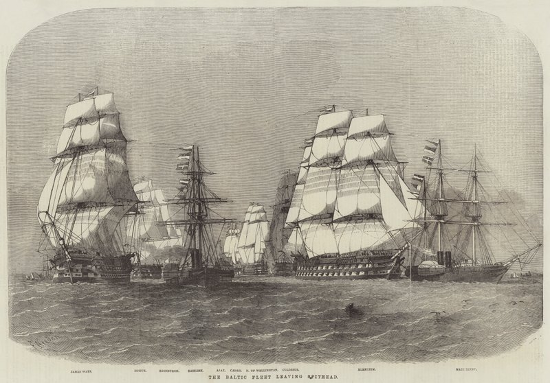 The Baltic Fleet leaving Spithead by Edwin Weedon