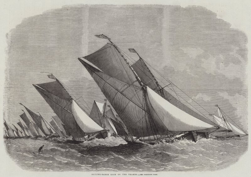 Sailing-Barge Race on the Thames by Edwin Weedon