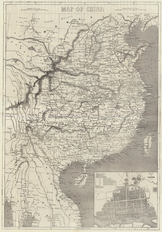 Map of China by English School