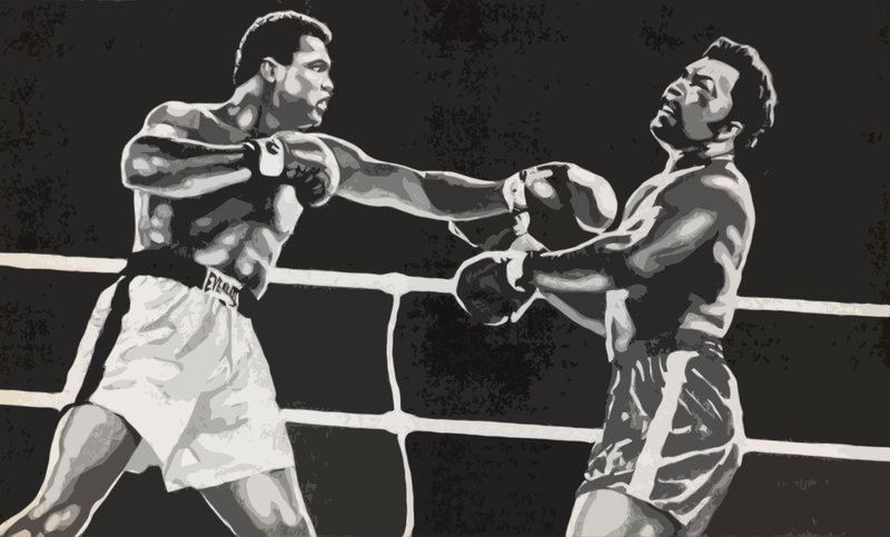 Muhammad Ali defeating George Foreman by English School