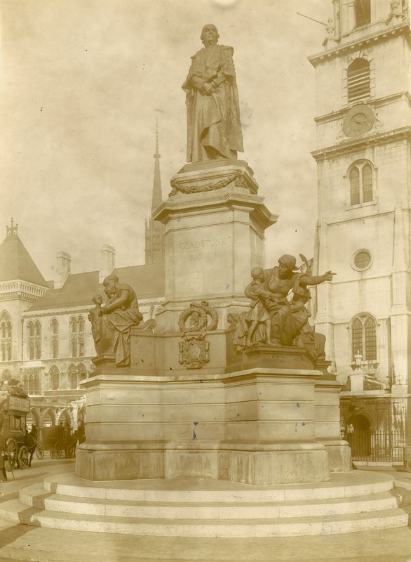 Gladstone Statue on the Strand by English Photographer