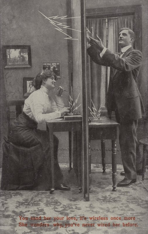 Lovers communicating by wireless by English Photographer