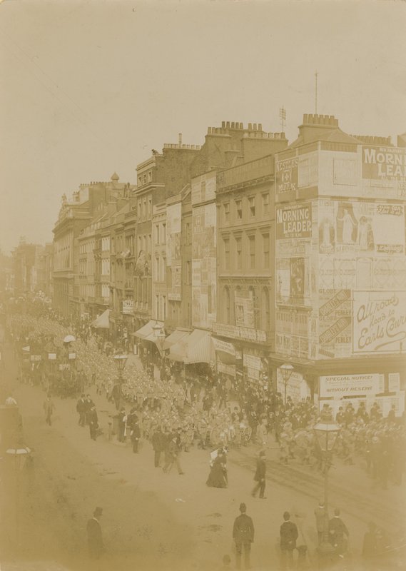 Soldiers March Along the Strand by English Photographer