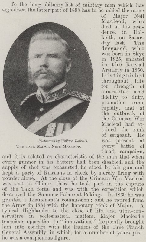 The late Major Neil Macleod by English Photographer