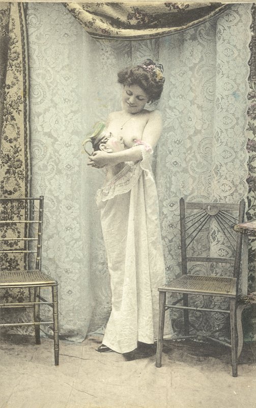 Woman Holding a Toby Jug by English Photographer