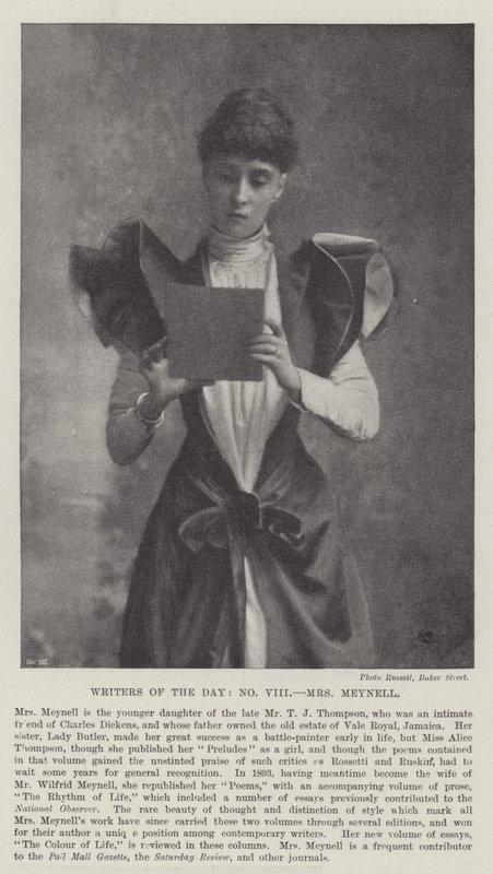 Writers of the Day, Mrs Meynell by English Photographer