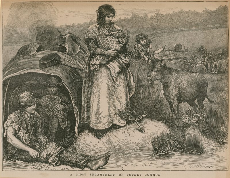 A Gypsy Encampment on Putney Common by English School