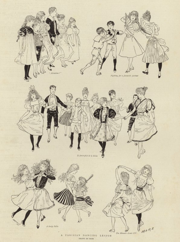 A Parisian Dancing Lesson by English School
