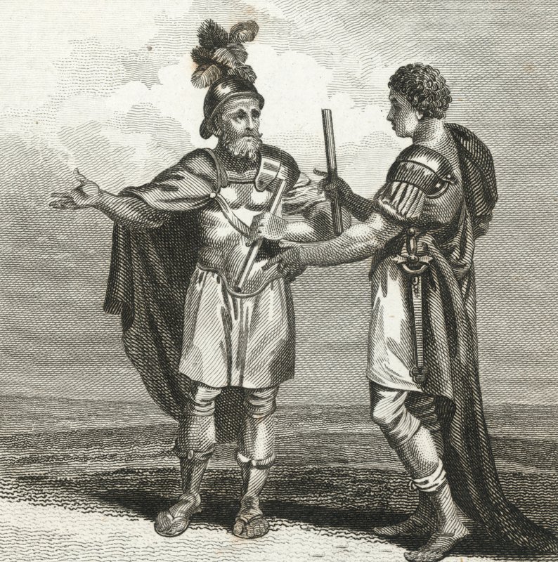A Meeting Between Scipio and Hannibal by English School