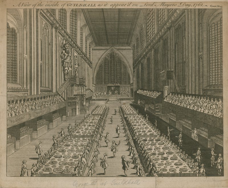 A View of the Guildhall by English School
