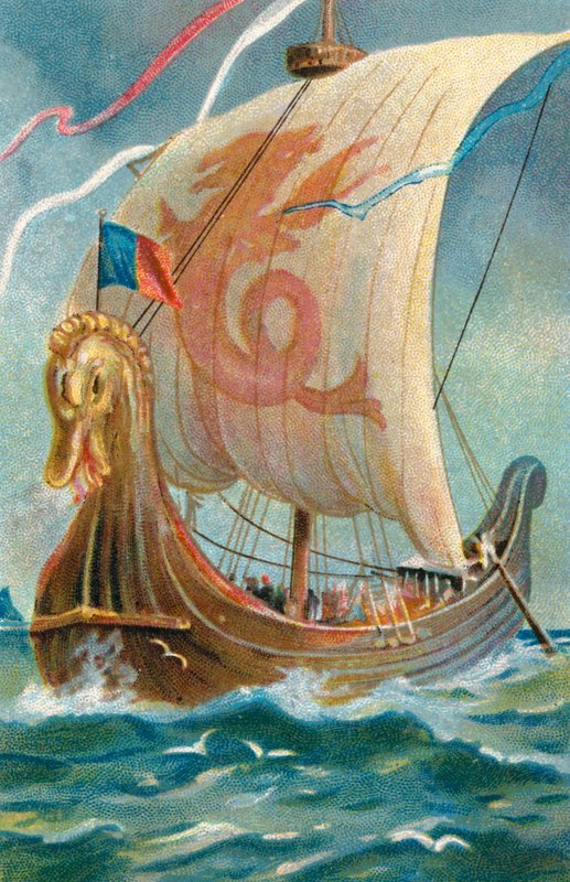 Anglo-Saxon Ship by English School