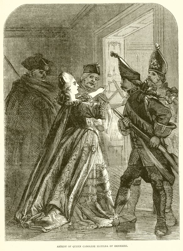 Arrest of Queen Caroline Matilda of Denmark by English School