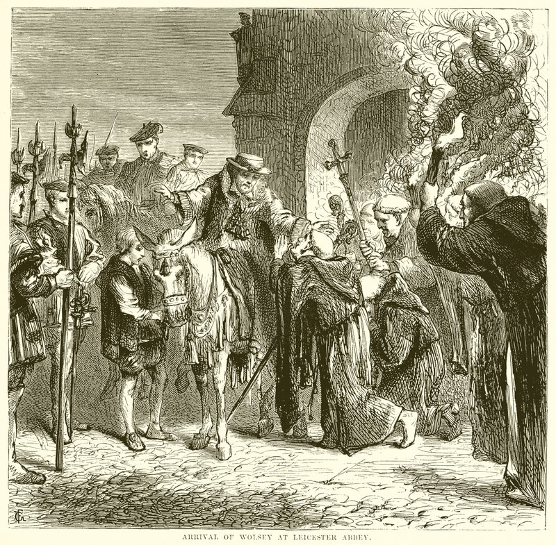 Arrival of Wolsey at Leicester Abbey by English School
