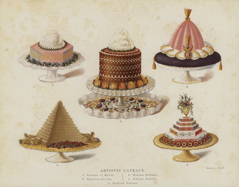 Artistic Gateaux by English School