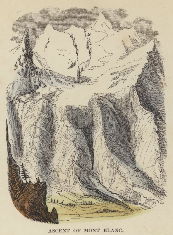 Ascent of Mont Blanc by English School