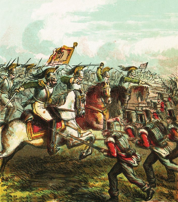 Battle of Waterloo by English School
