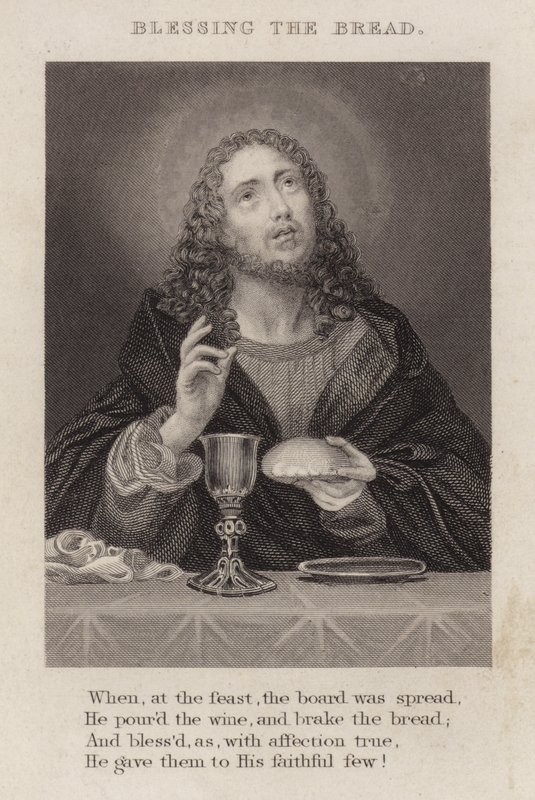 Blessing the bread by English School