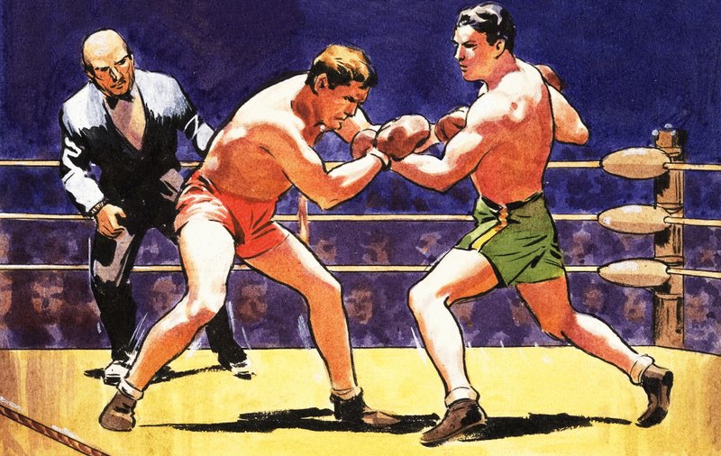 Boxing Match by English School
