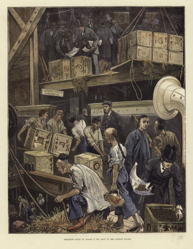 Breaking Bulk on Board a Tea Ship by English School