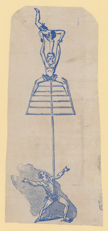 Circus acrobats by English School