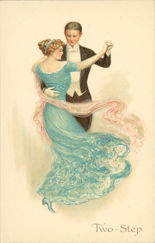 Couple dancing the Two-Step by English School