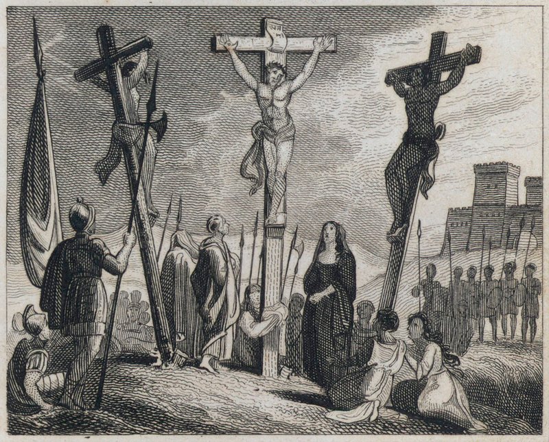 Crucifixion of Jesus Christ (engraving) by English School