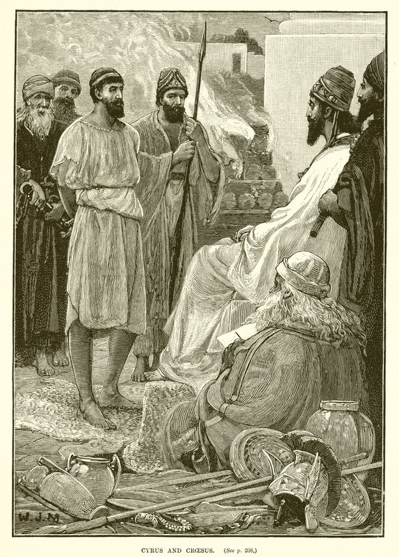 Cyrus and Croesus by English School
