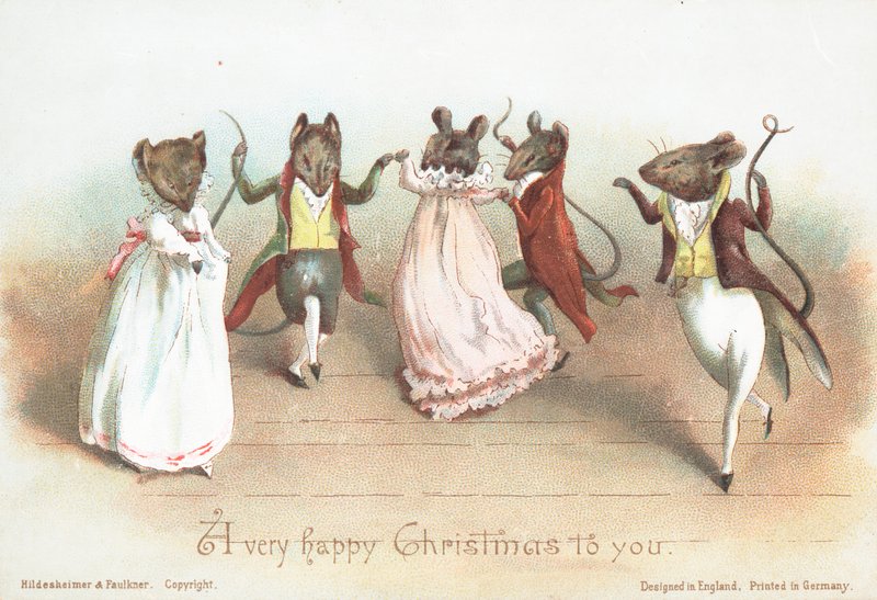 Dancing Mice in Clothes by English School