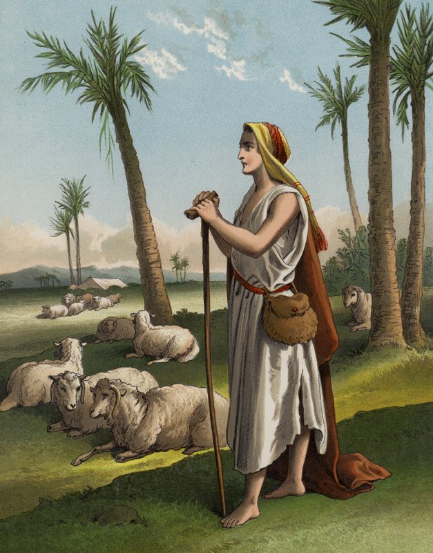 David as a Shepherd by English School