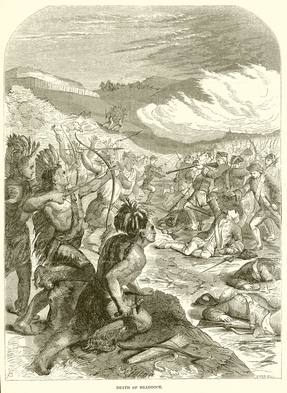 Death of Braddock by English School