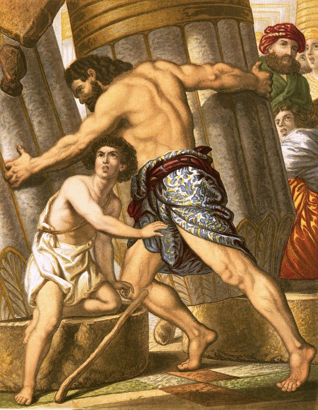 Death of Samson by English School