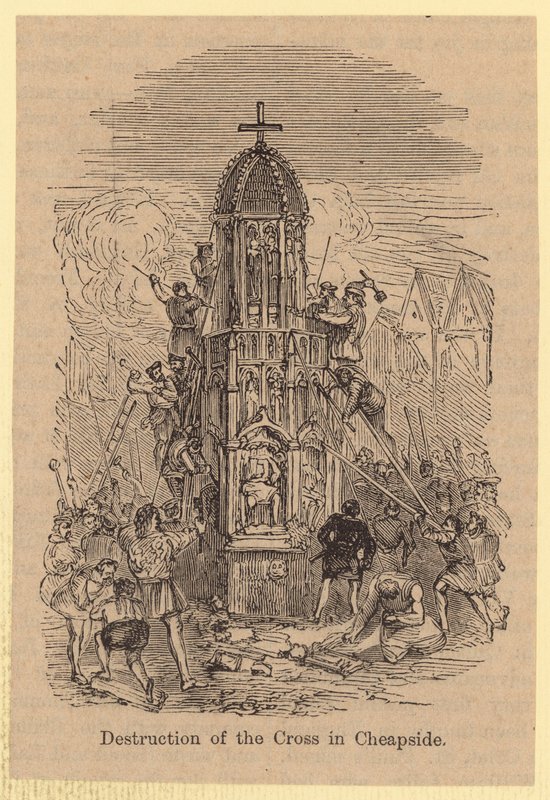 Destruction of the cross in Cheapside by English School