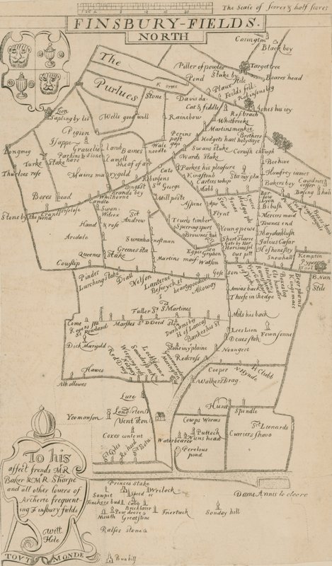 Elaboration of a 1594 Archery Map by English School