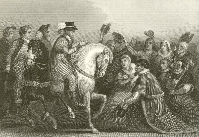 Entry of James I into London by English School
