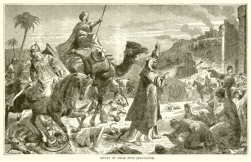Entry of Omar into Jerusalem by English School