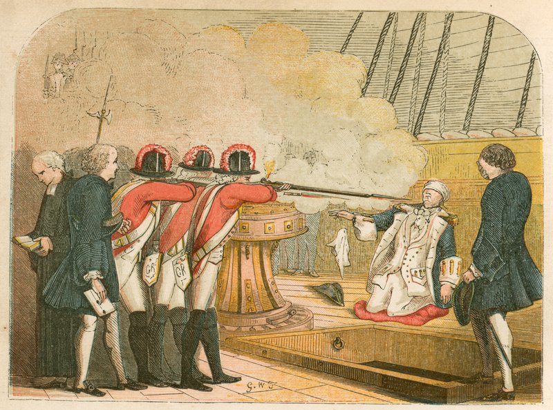 Execution of Admiral Byng by English School