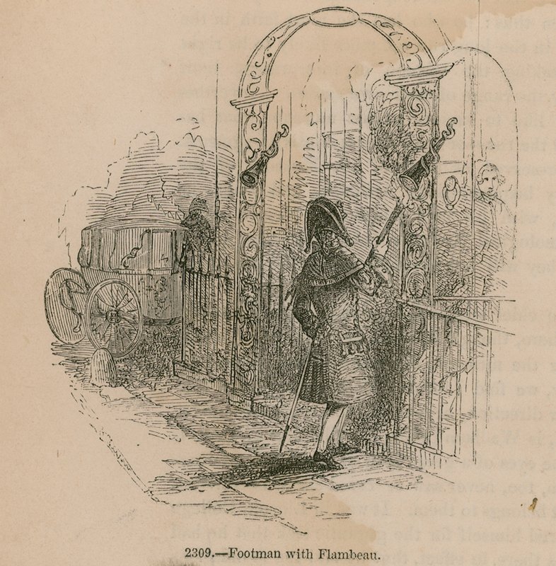 Footman with Flambeau by English School