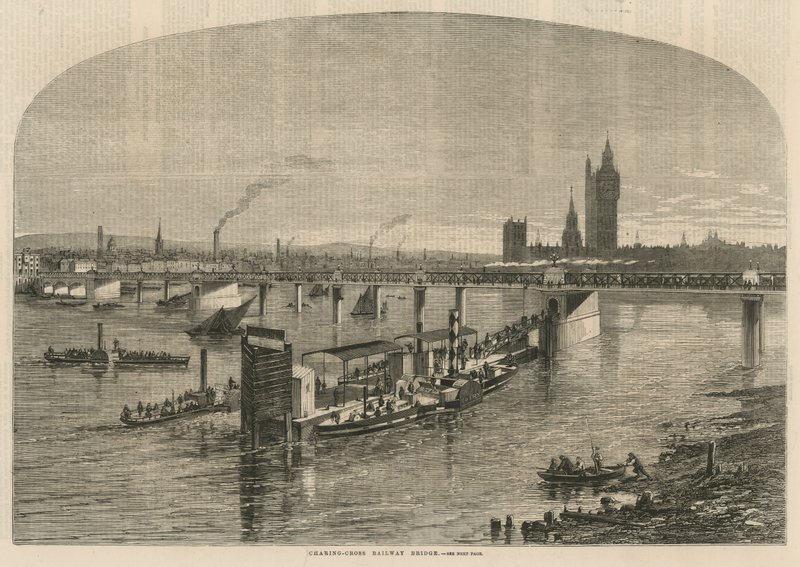 General View of Charing Cross Railway Bridge by English School