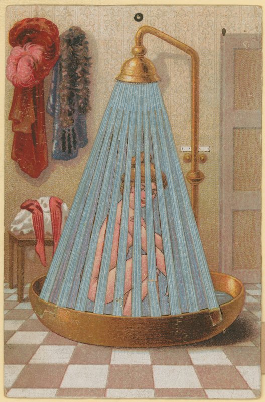 Girl taking a shower by English School