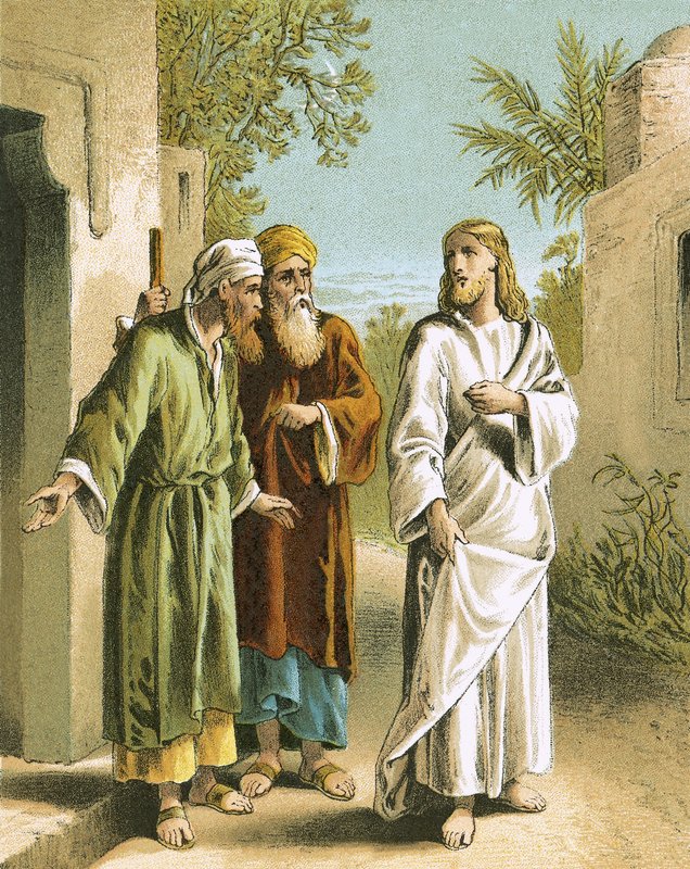 Jesus and the Two Disciples at Emmaus by English School