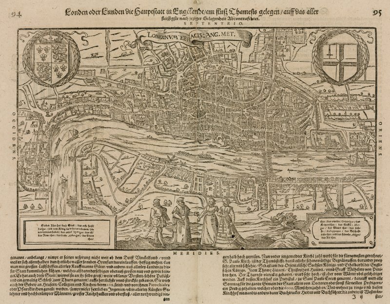 Map of London by English School