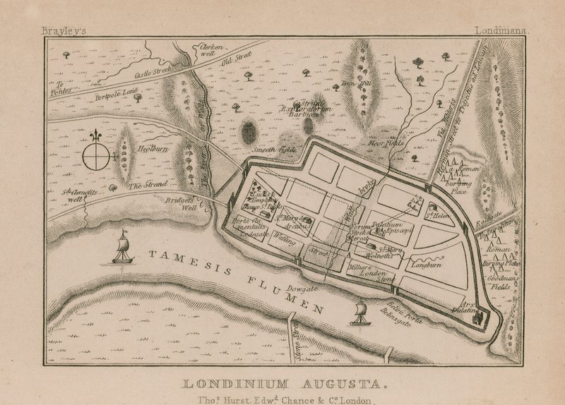 Map of Roman London by English School