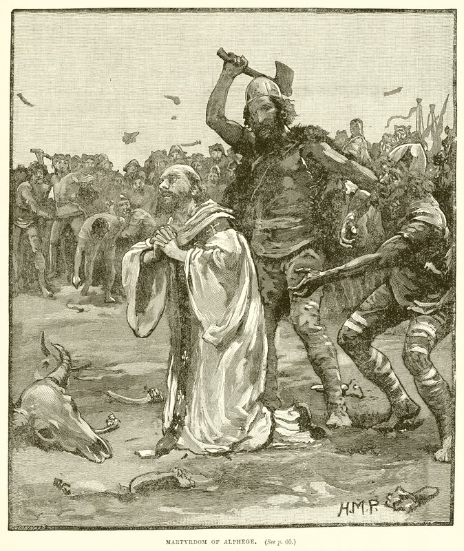 Martyrdom of Alphege by English School