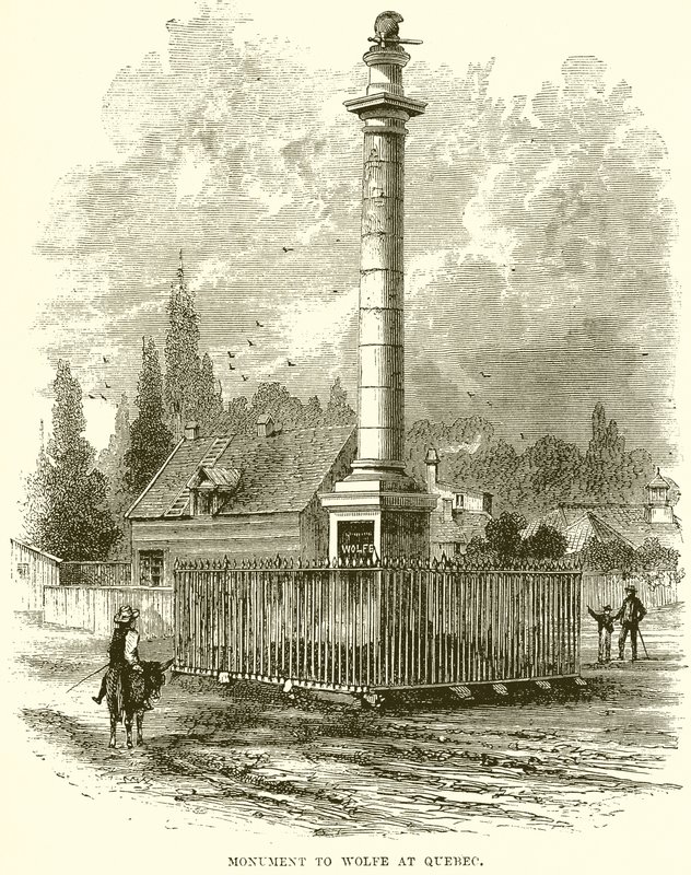 Monument to Wolfe at Quebec by English School